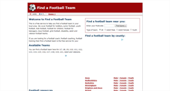 Desktop Screenshot of findafootballteam.info