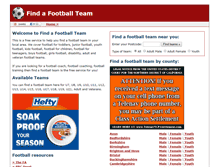 Tablet Screenshot of findafootballteam.info